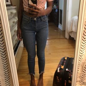 High waisted Italian denim skinny jeans